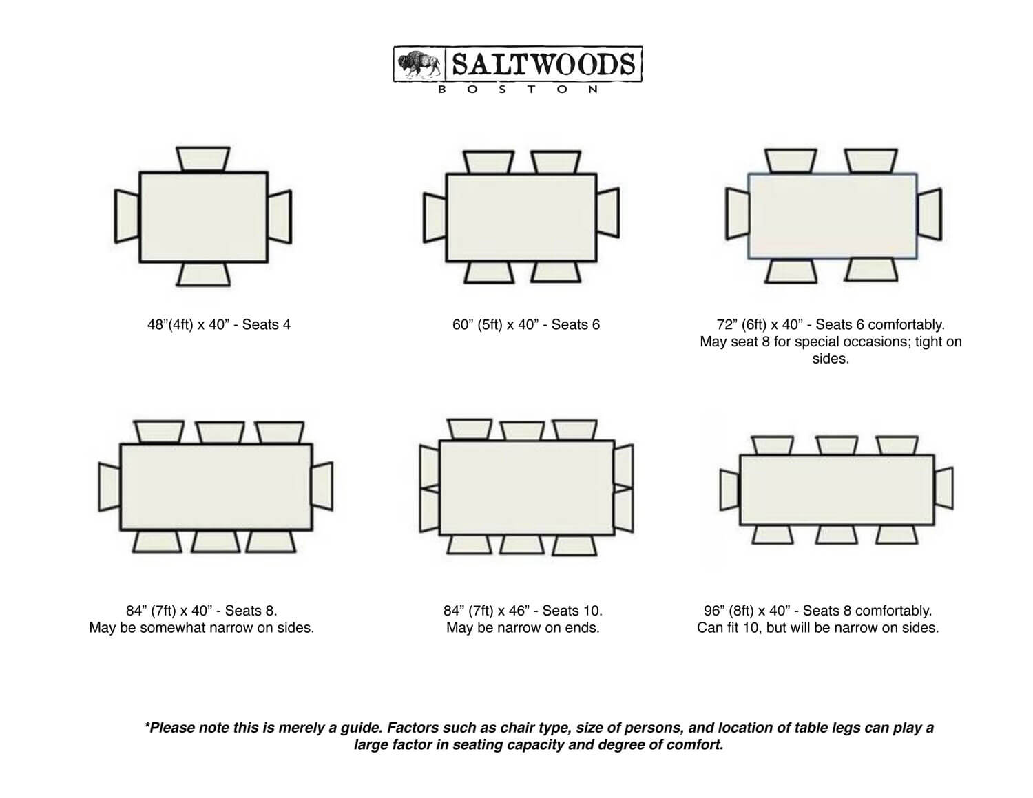 meeting room table size