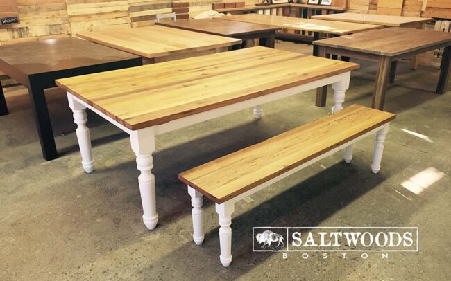 How to Find the Best Wood Varnish - Saltwoods Boston - wood varnish, wooden table legs, trestle tabletop, wood table leg styles, handmade wood table