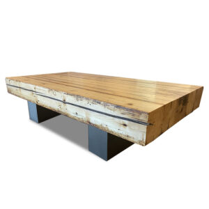 white pine beam coffee table
